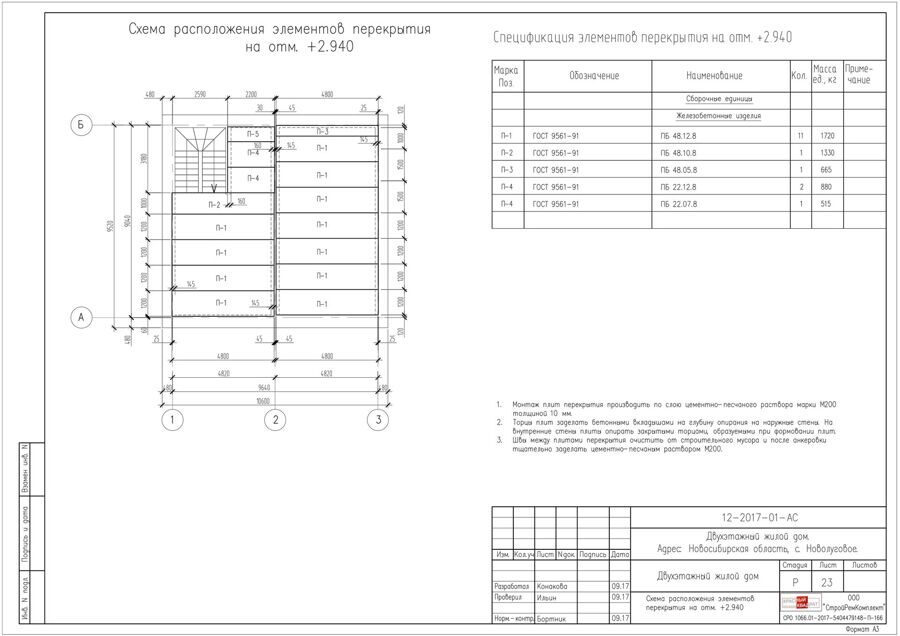 Схема плит перекрытия чертеж